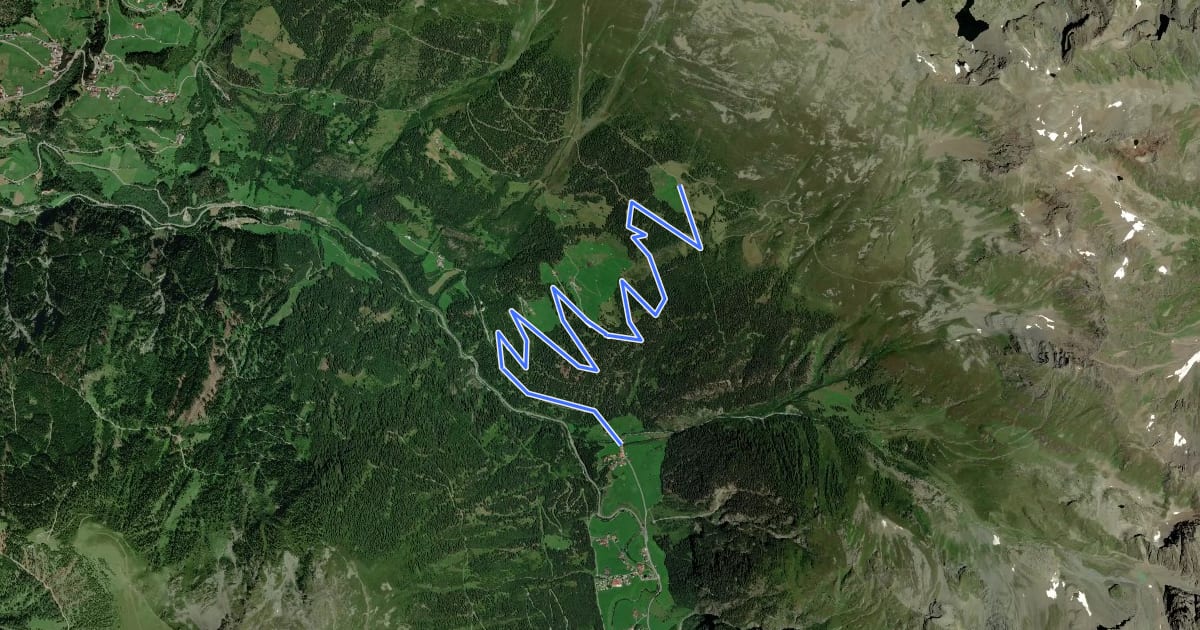 Маршрут Kaunertal-Falkaunsalm на спутниковом снимке
