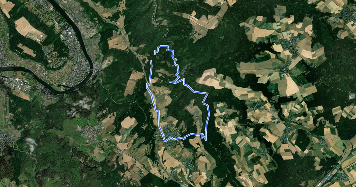 Маршрут Kautenbach-Tour на спутниковом снимке
