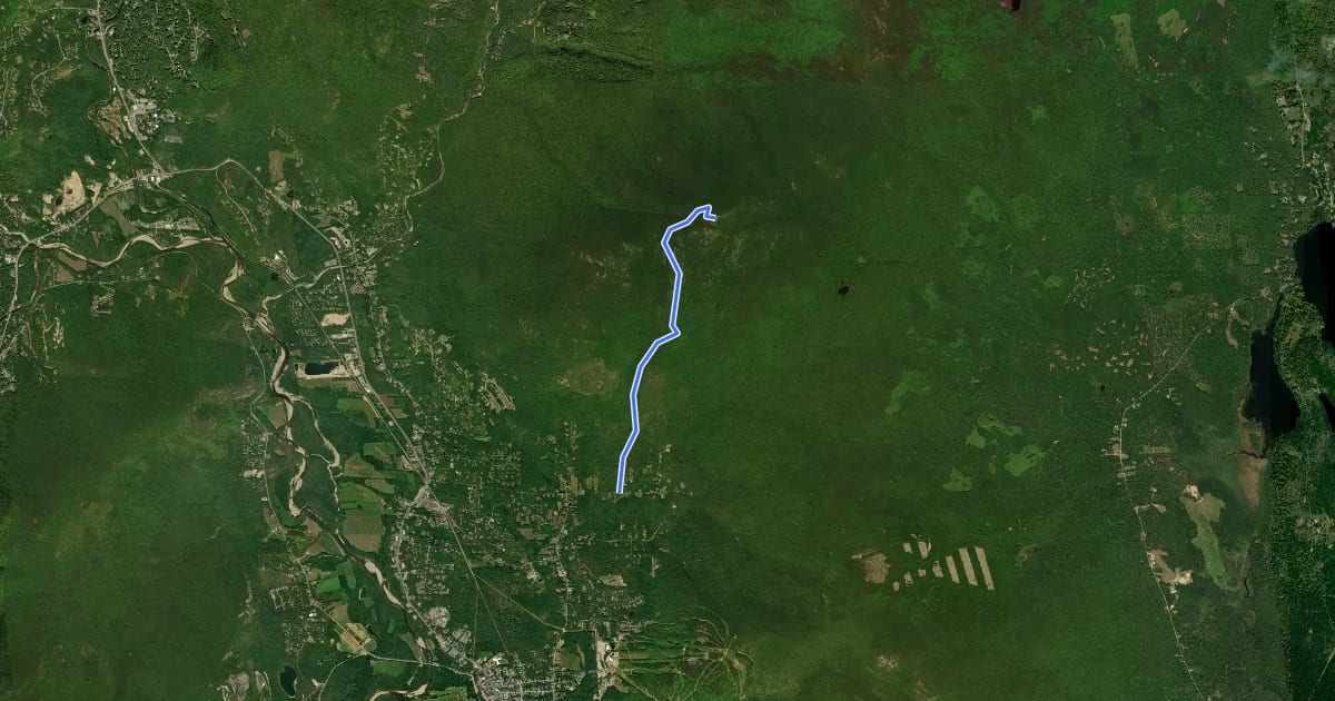 Маршрут Kearsarge North Trail на спутниковом снимке