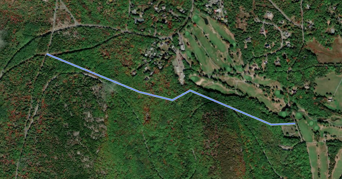 Маршрут Kebo Brook Trail на спутниковом снимке