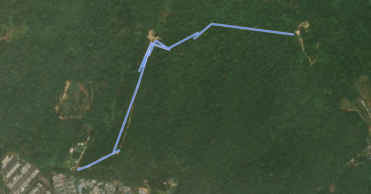 Маршрут Kebun Che Mah на спутниковом снимке