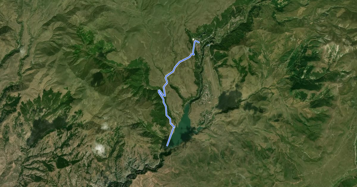 Маршрут Kechut Reservoir – Jermuk на спутниковом снимке