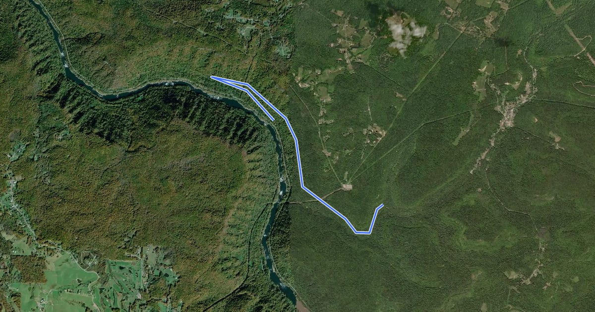 Маршрут Keeneys Creek Trail на спутниковом снимке