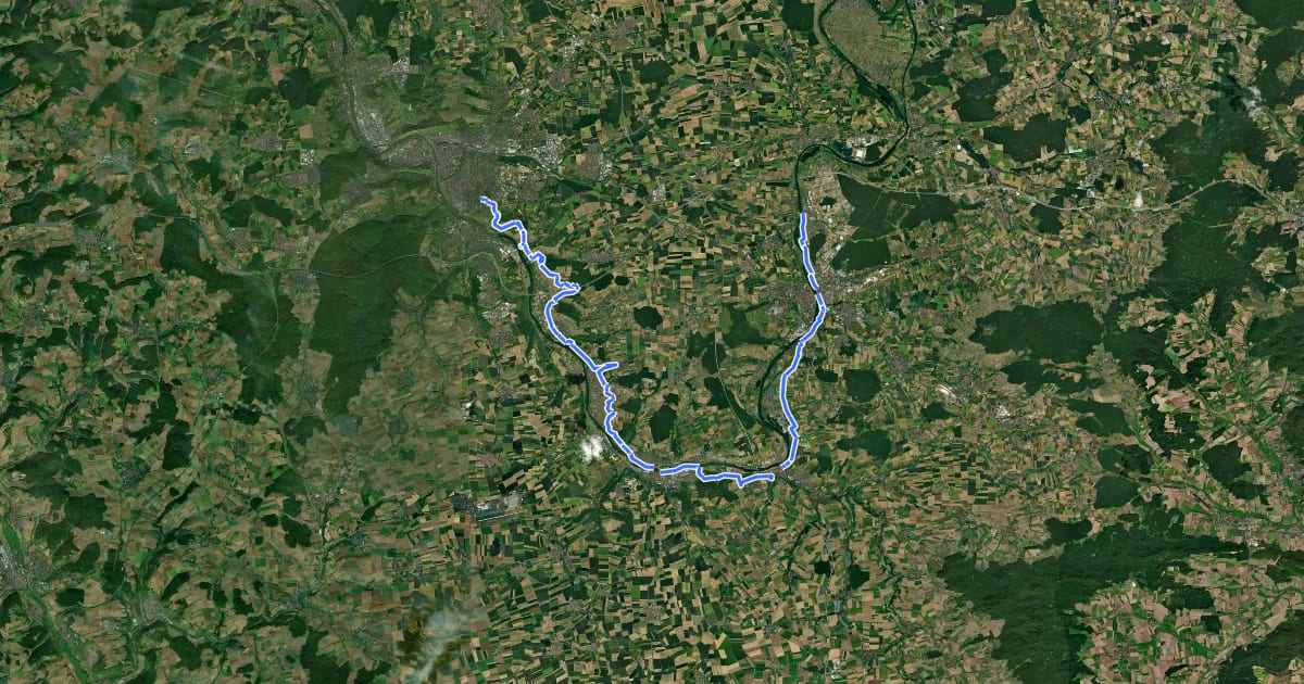 Маршрут Keesburg - Albertshofen на спутниковом снимке