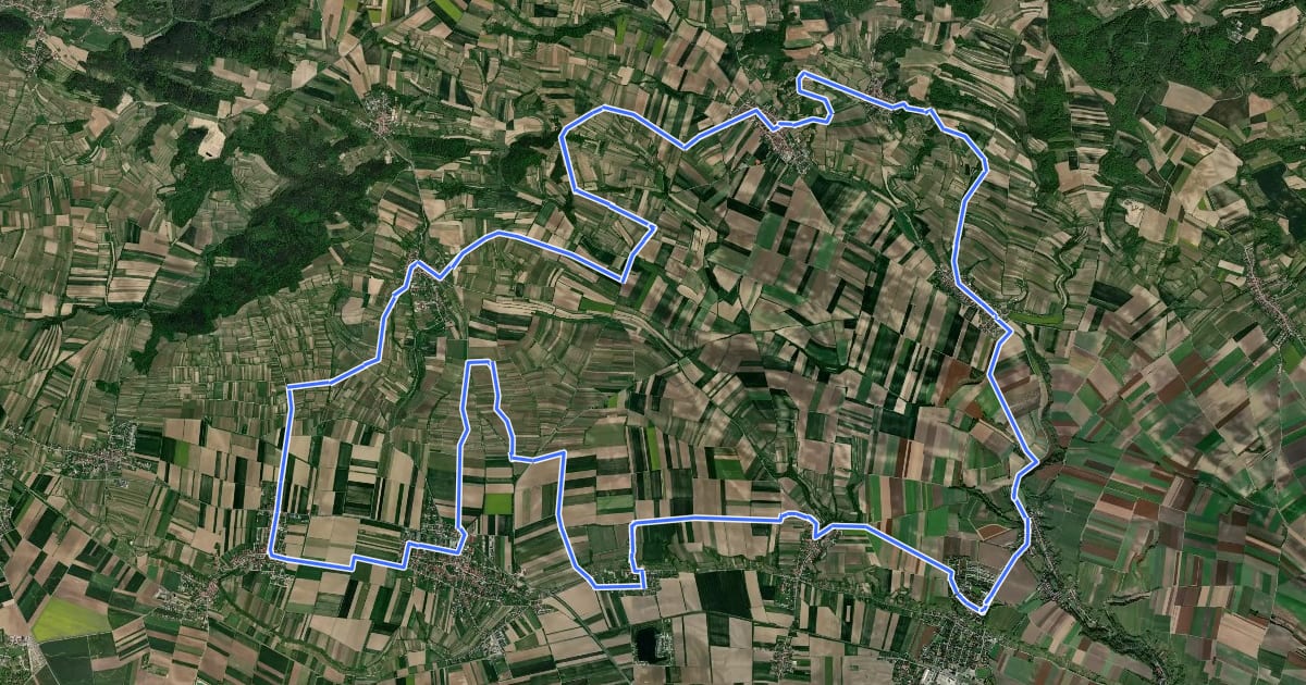 Маршрут Kellergassen Tour на спутниковом снимке