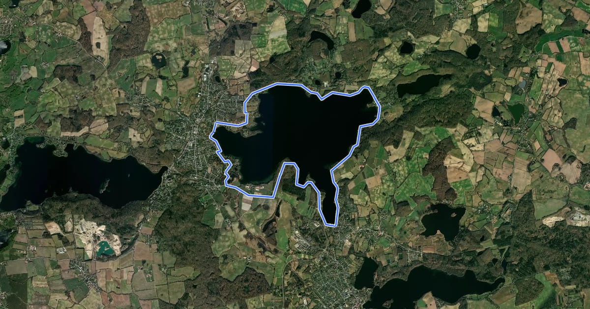 Маршрут Kellersee Rundweg на спутниковом снимке