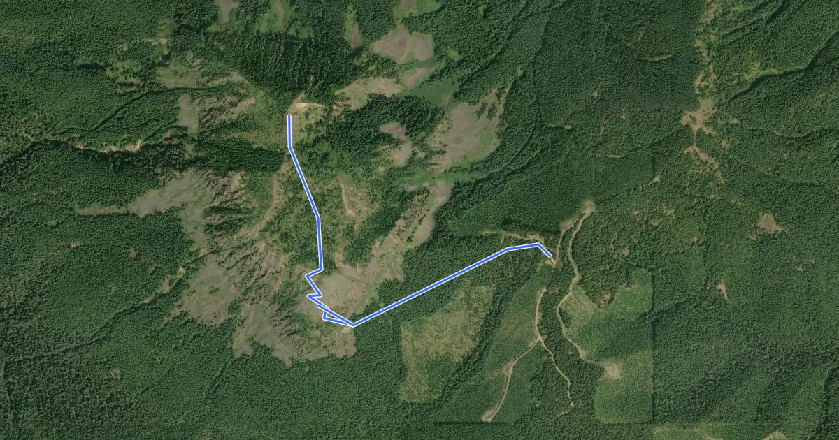 Маршрут Kelly Butte Trail на спутниковом снимке