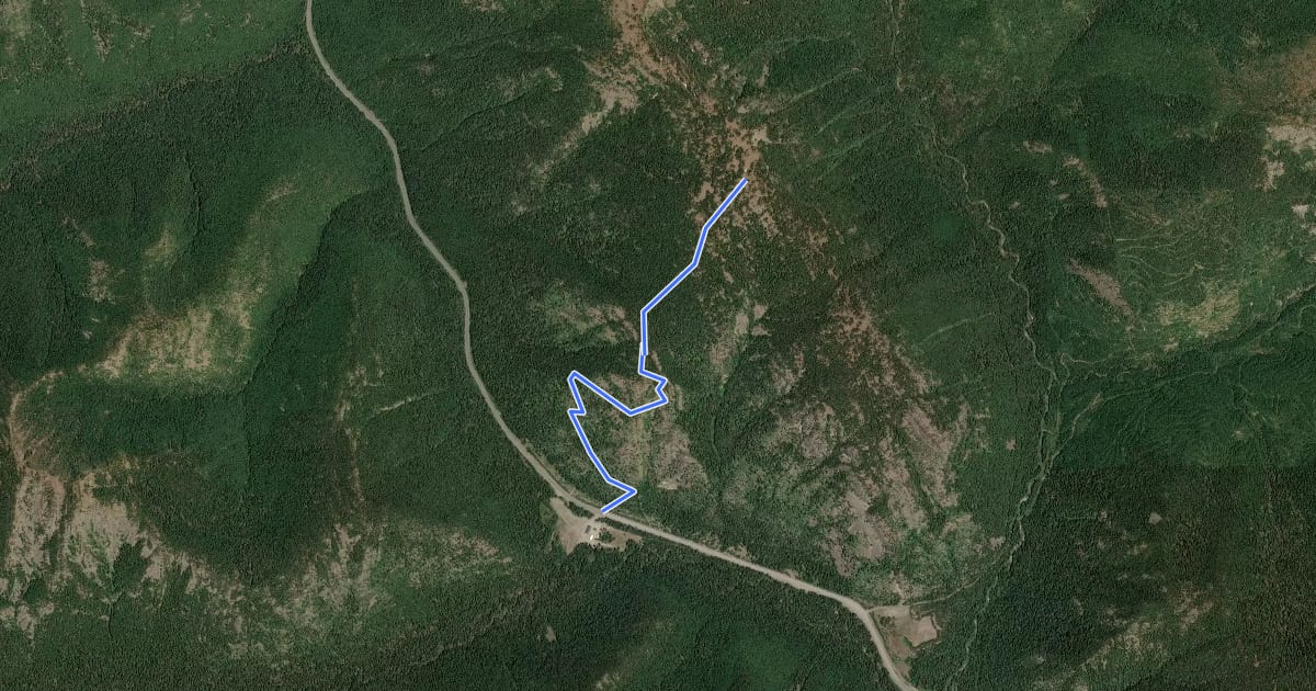 Маршрут Kelly Peak на спутниковом снимке
