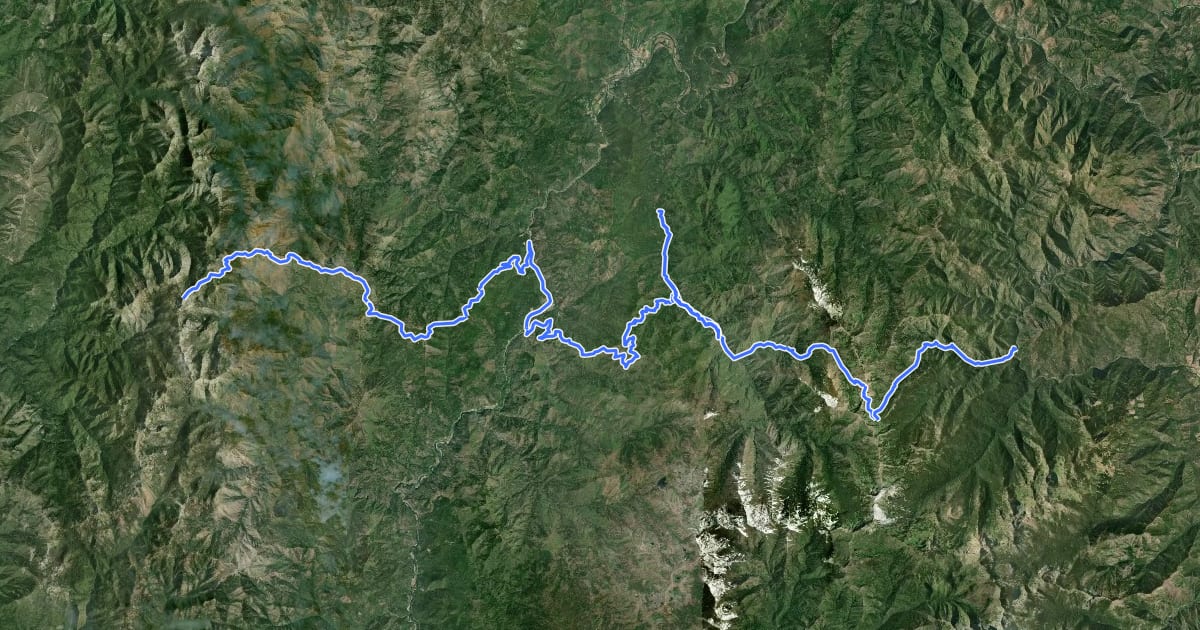 Маршрут Kelsey National Recreation Trail на спутниковом снимке