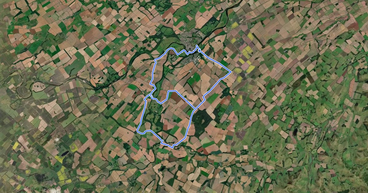 Маршрут Kelso Green Route на спутниковом снимке