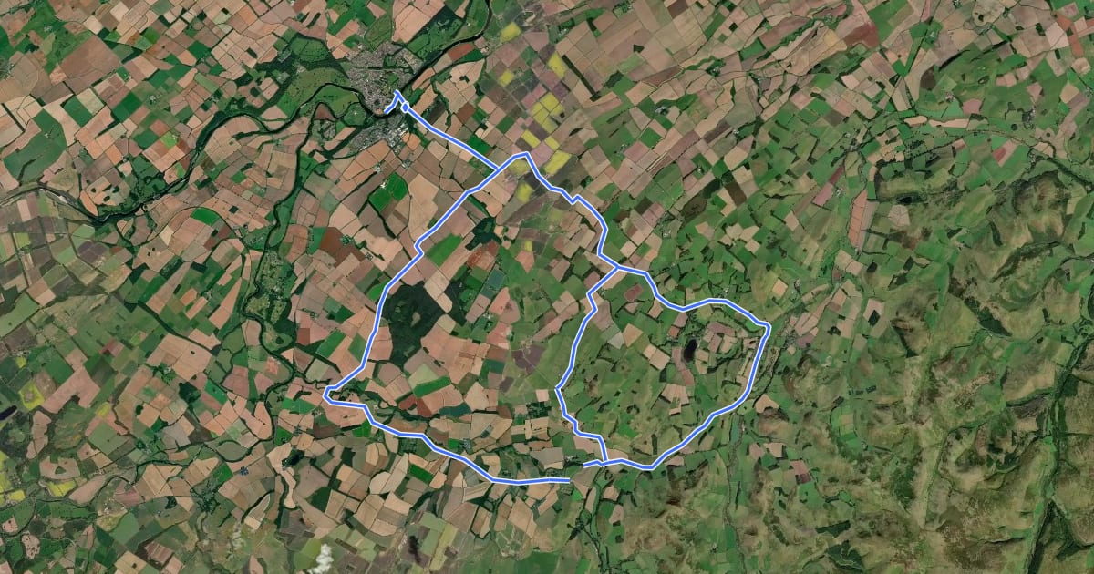 Маршрут Kelso Red Route на спутниковом снимке