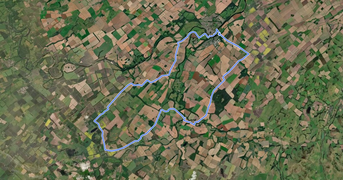 Маршрут Kelso Yellow Route на спутниковом снимке