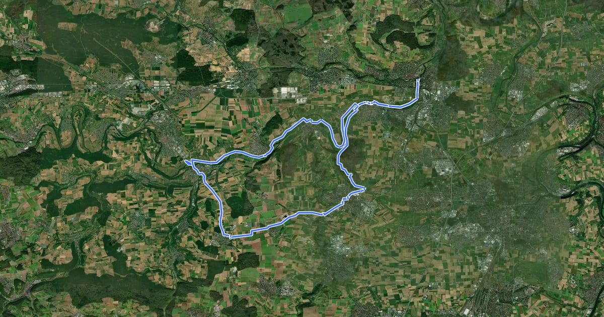 Маршрут Kelten-Tour - 3B1 - на спутниковом снимке