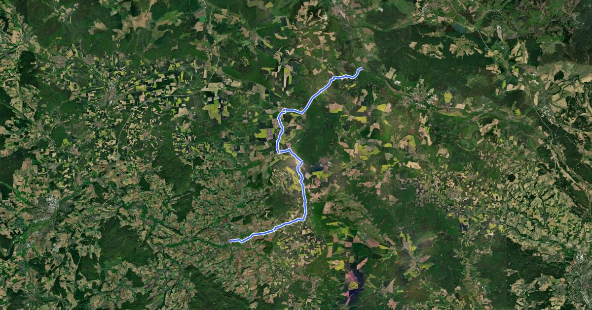 Маршрут Keltenradweg на спутниковом снимке