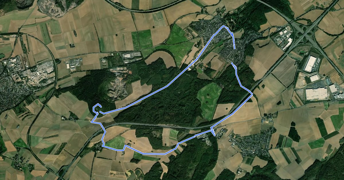 Маршрут Keltenrundwanderweg на спутниковом снимке