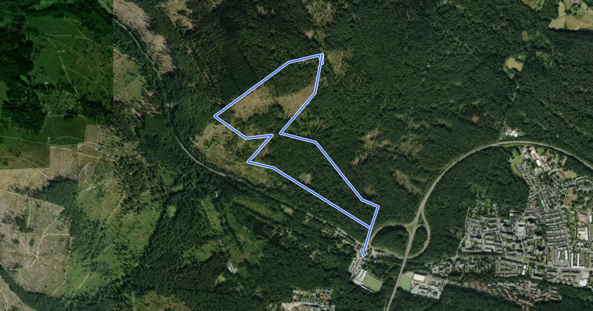 Маршрут Keltenrundwanderweg на спутниковом снимке
