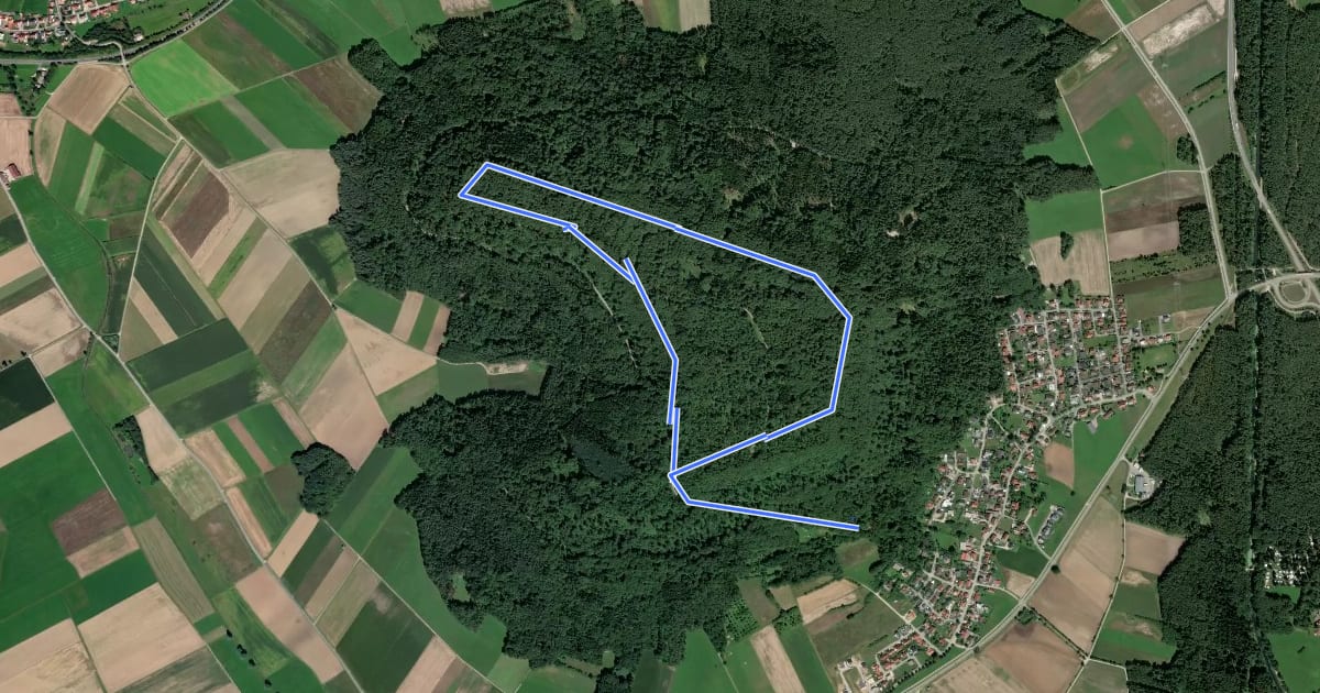 Маршрут Keltenweg на спутниковом снимке