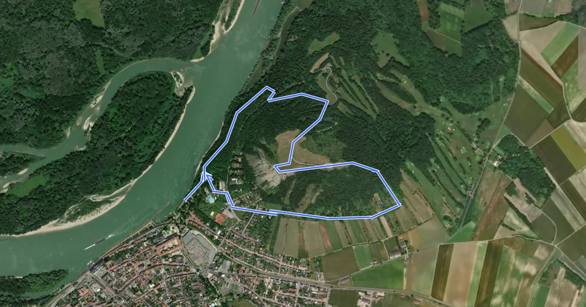 Маршрут Keltenweg на спутниковом снимке