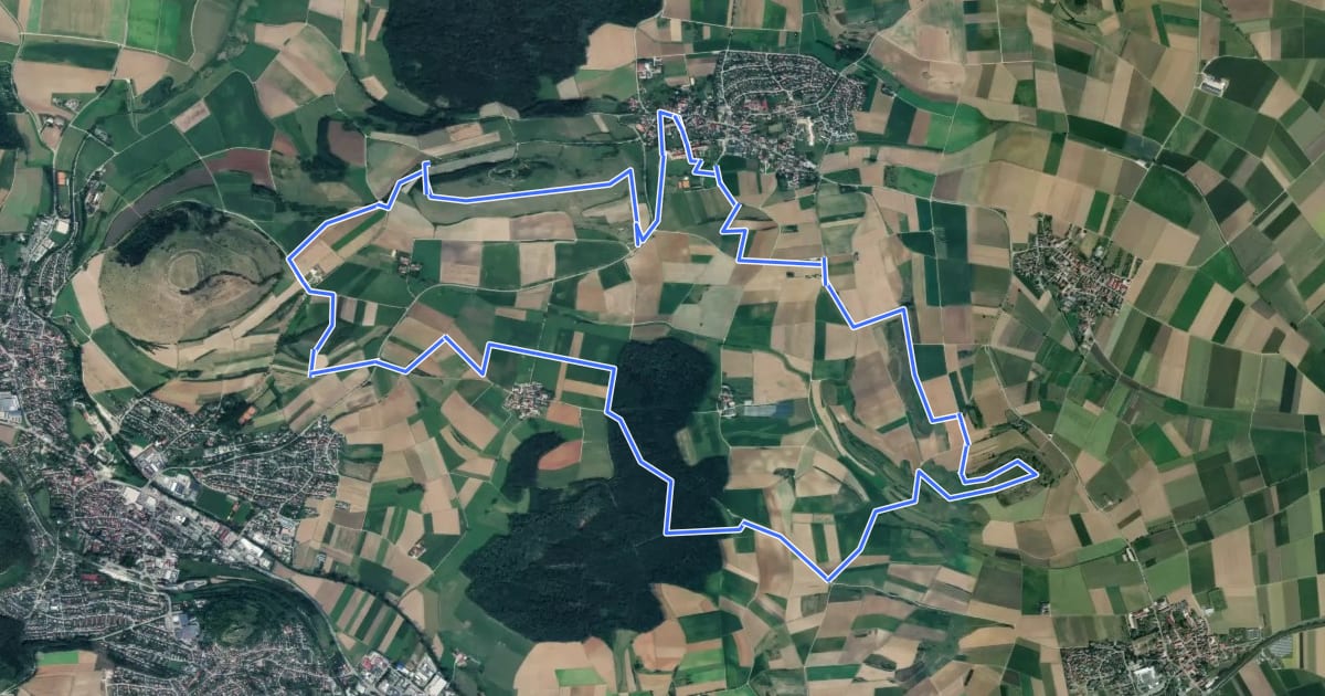 Маршрут Keltenweg на спутниковом снимке