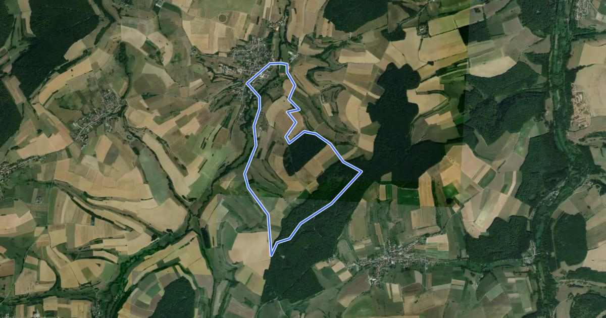 Маршрут Keltenweg на спутниковом снимке