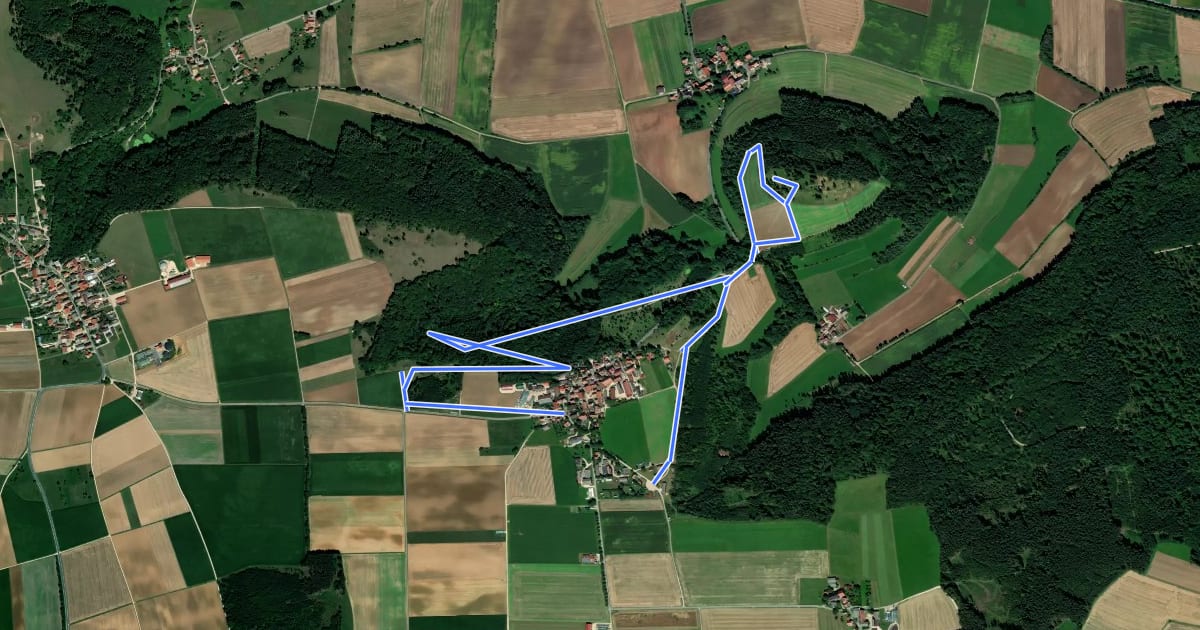 Маршрут Keltenweg на спутниковом снимке