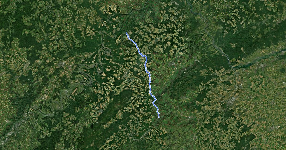 Маршрут Keltenweg на спутниковом снимке