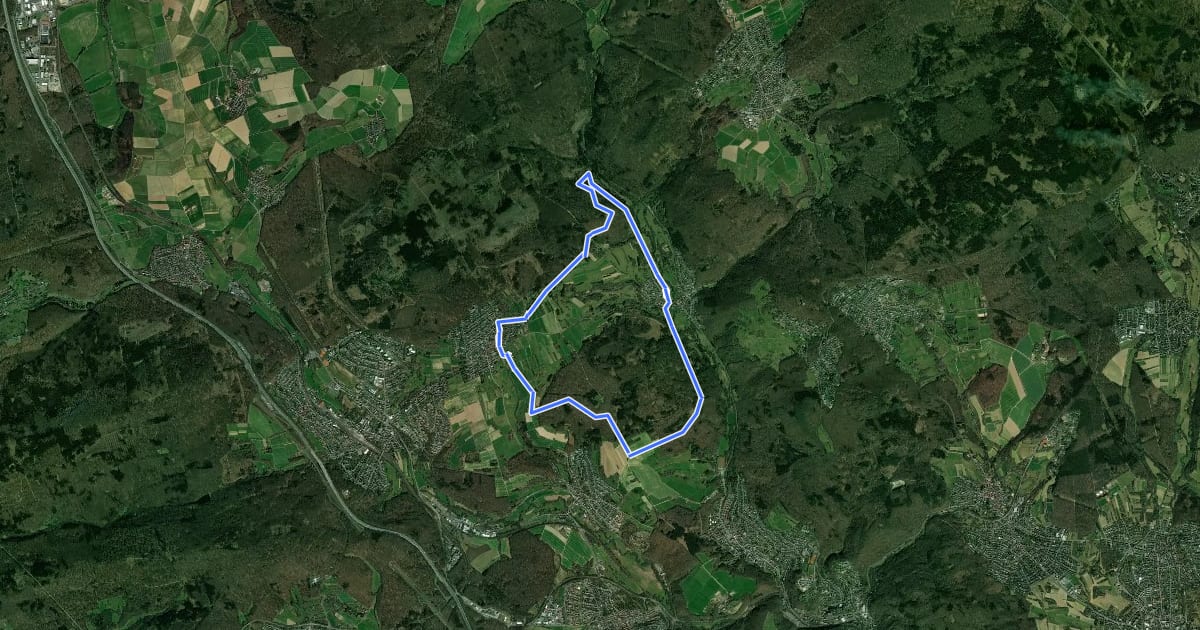 Маршрут Keltenweg на спутниковом снимке