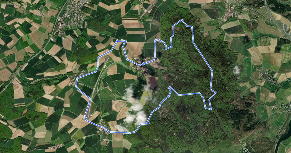 Маршрут Keltenweg A на спутниковом снимке