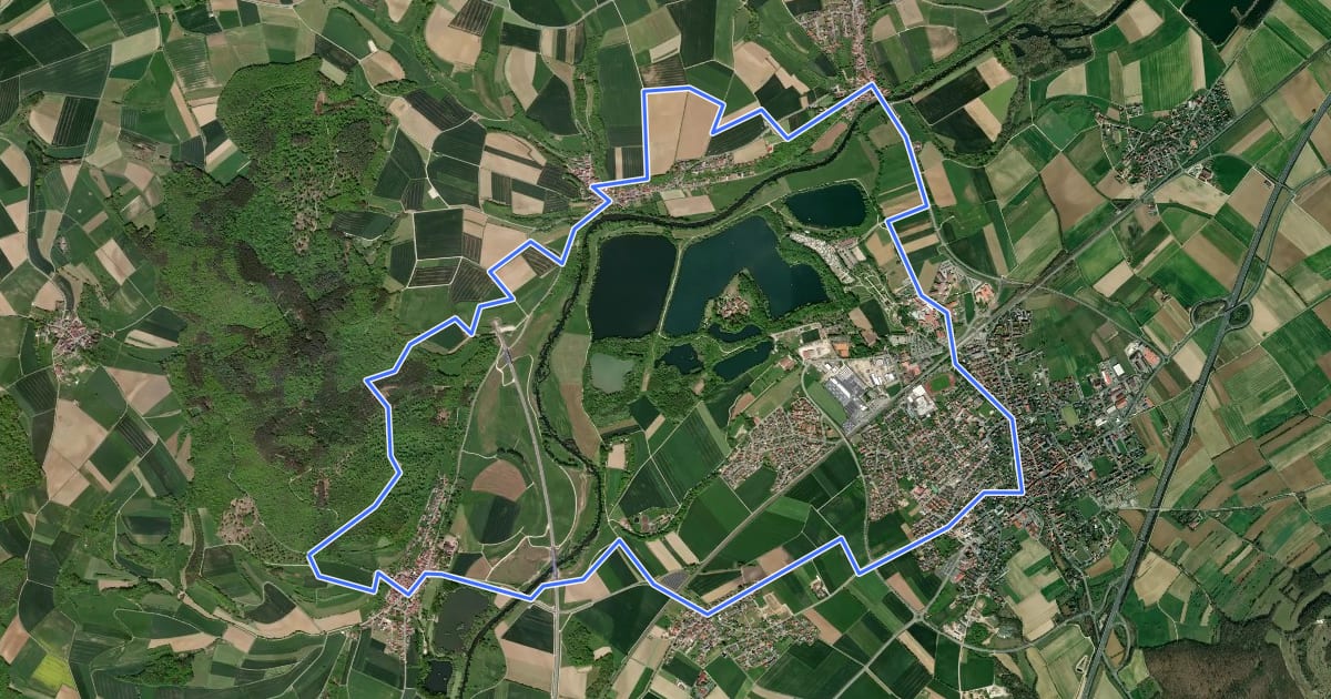 Маршрут Keltenweg C на спутниковом снимке