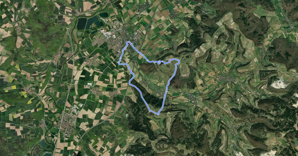 Маршрут Keltenweg D на спутниковом снимке