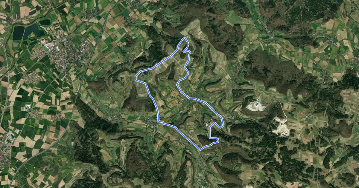 Маршрут Keltenweg G на спутниковом снимке