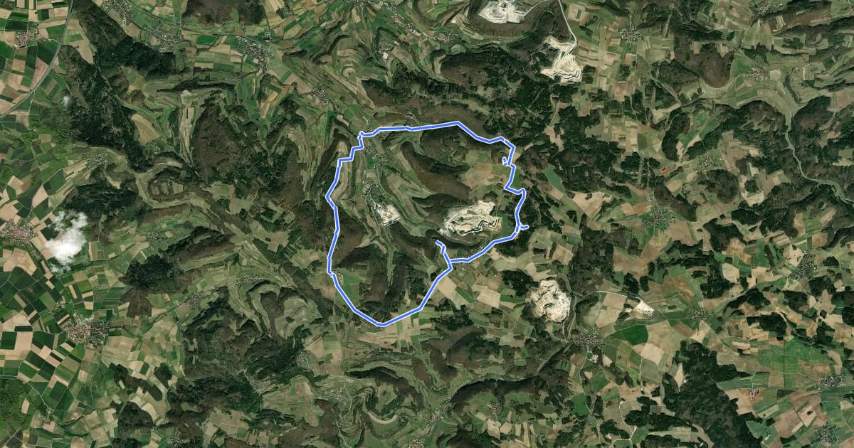Маршрут Keltenweg H на спутниковом снимке