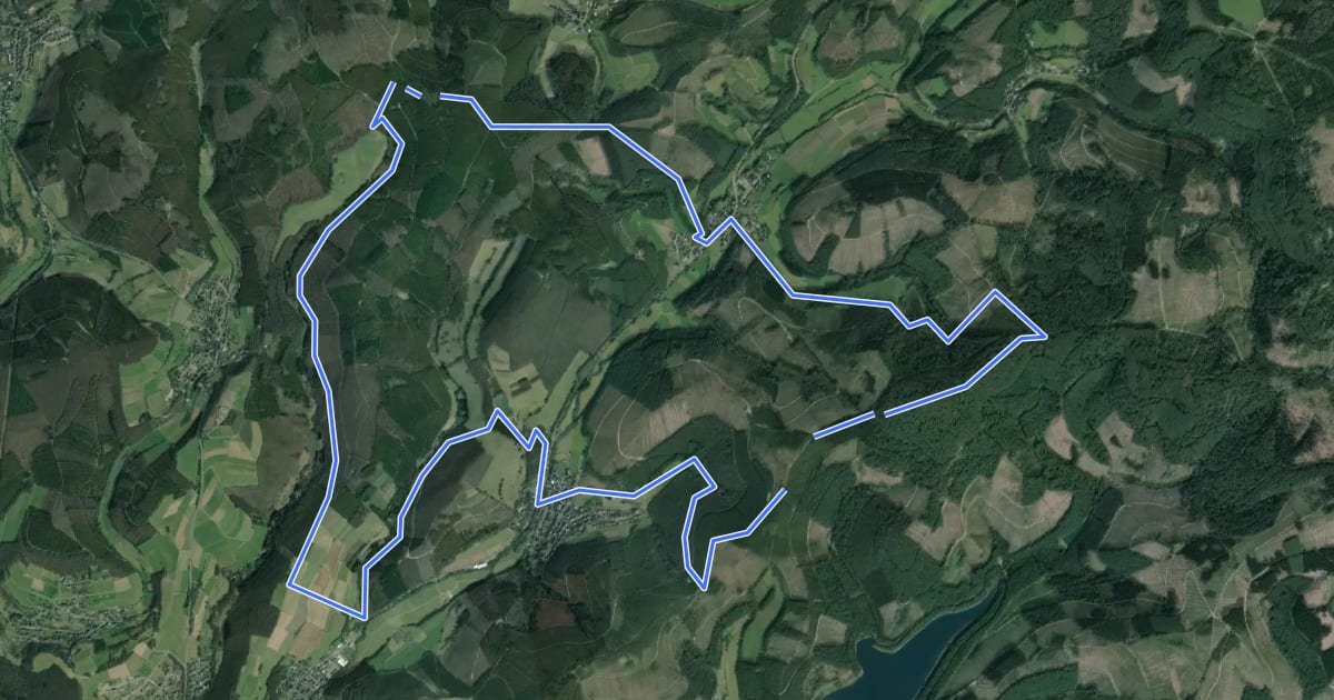 Маршрут Keltenweg Netphen на спутниковом снимке