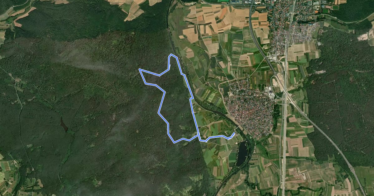 Маршрут Kemmern Helenkapelle (K 2) на спутниковом снимке