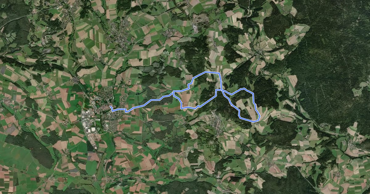 Маршрут Kemnather Rundwanderweg Nr. 2 на спутниковом снимке