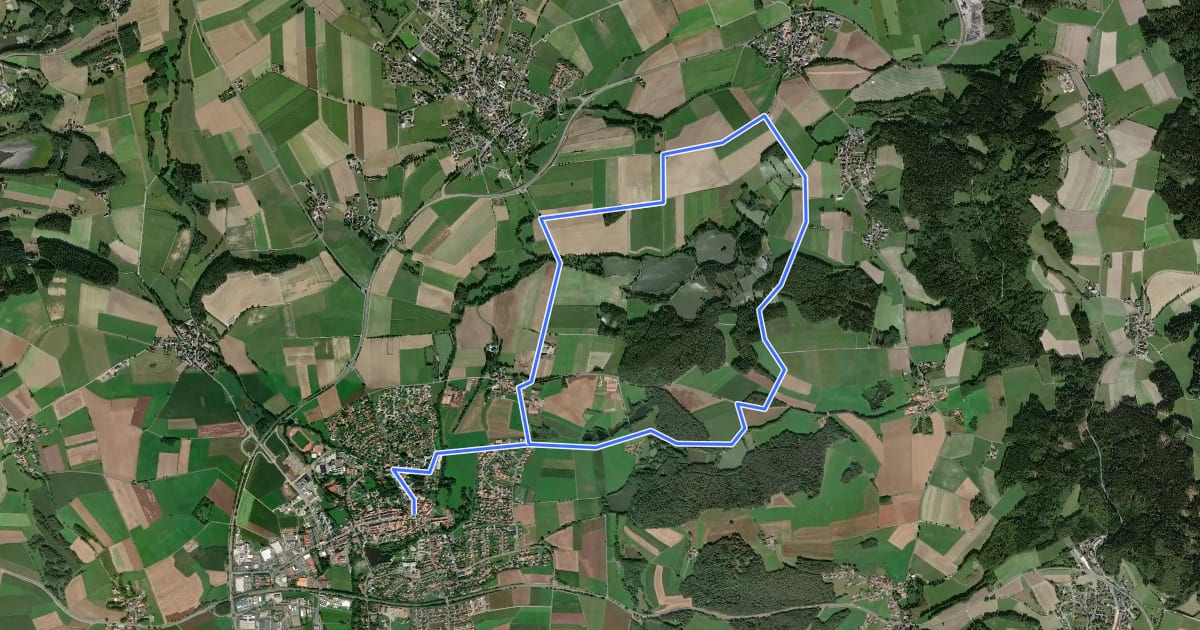Маршрут Kemnather Rundwanderweg Nr. 3 на спутниковом снимке