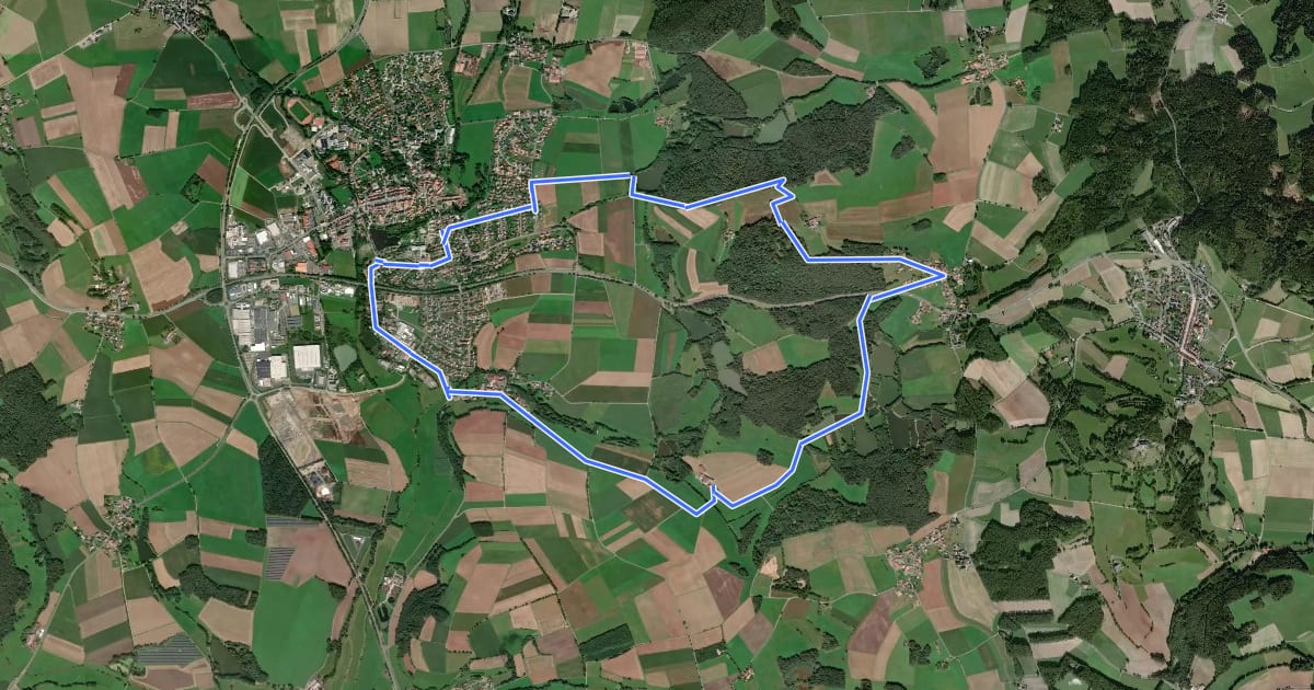 Маршрут Kemnather Rundwanderweg Nr. 4 на спутниковом снимке