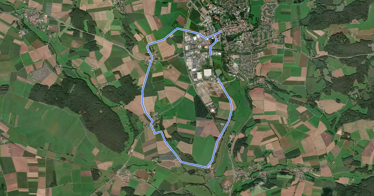 Маршрут Kemnather Rundwanderweg Nr. 5 на спутниковом снимке