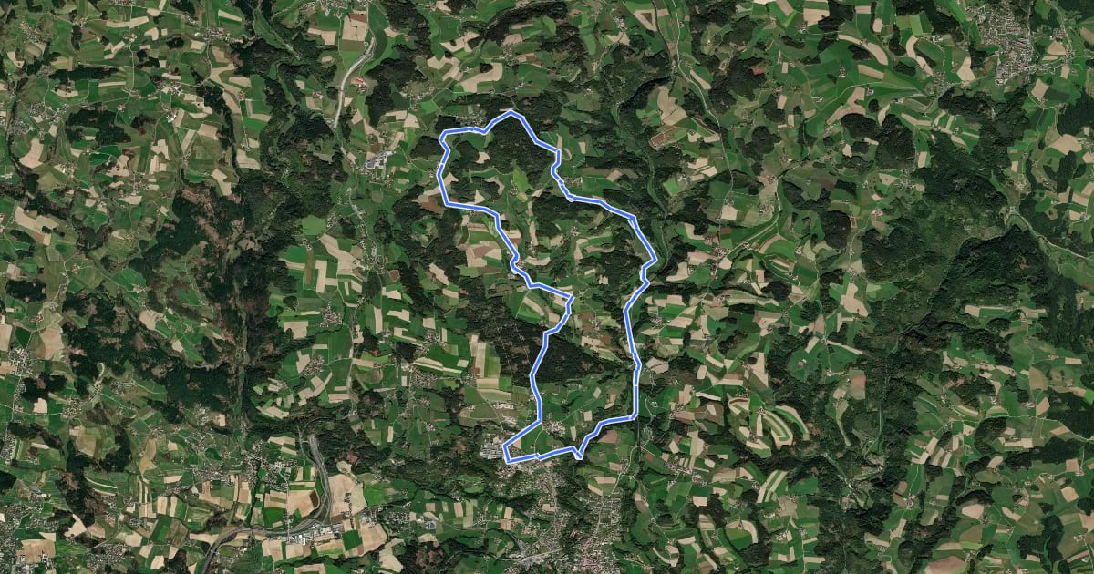 Маршрут Kempfenberg-Rundweg (50) на спутниковом снимке