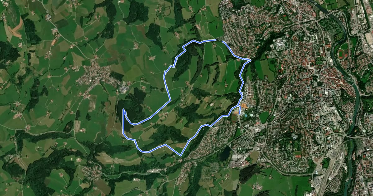 Маршрут Kempten: Weitblick - Bergpanorama-Wanderung на спутниковом снимке
