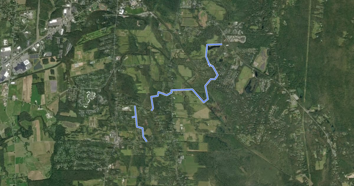 Маршрут Ken Cuddeback Trail на спутниковом снимке