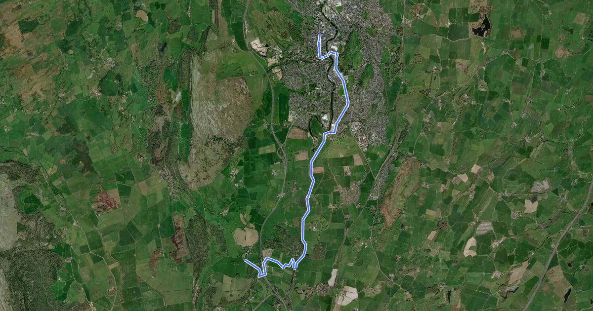 Маршрут Kendal to Sizergh along the River Kent, Sizergh на спутниковом снимке
