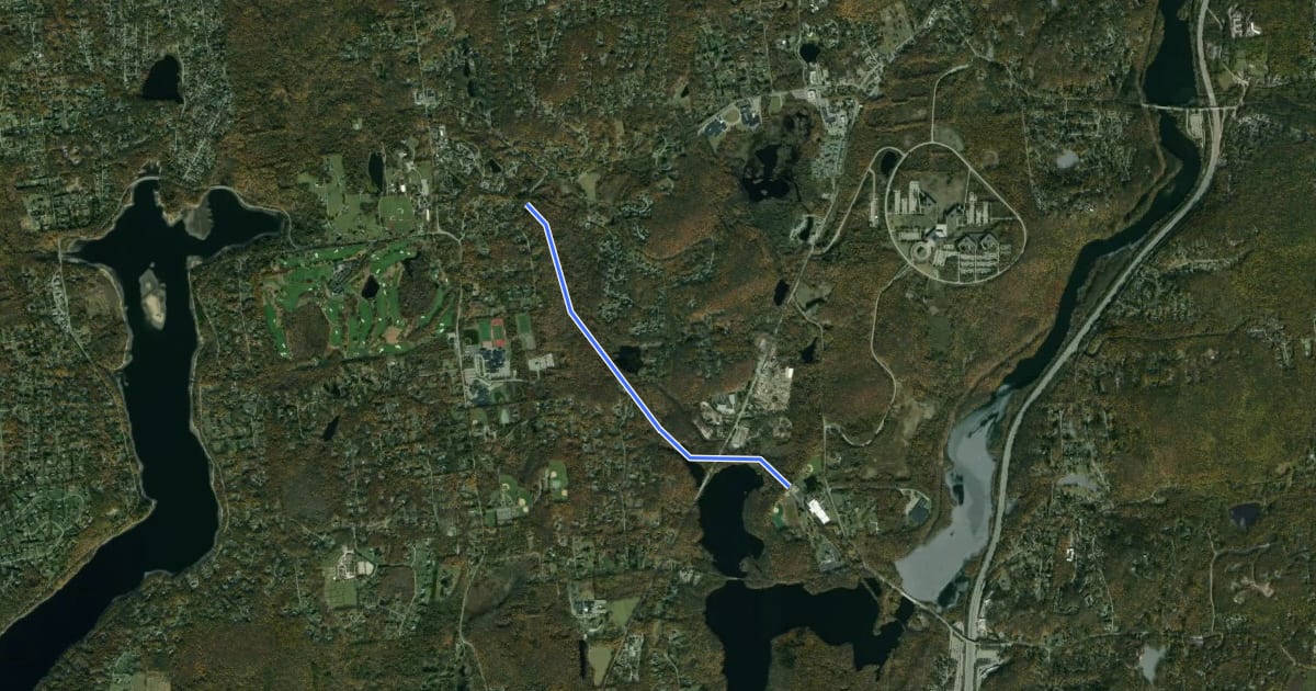 Маршрут Kennedy Rail Trail на спутниковом снимке