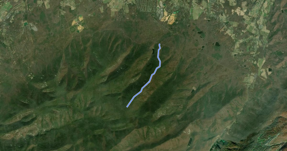Маршрут Kennedy Ridge Trail на спутниковом снимке
