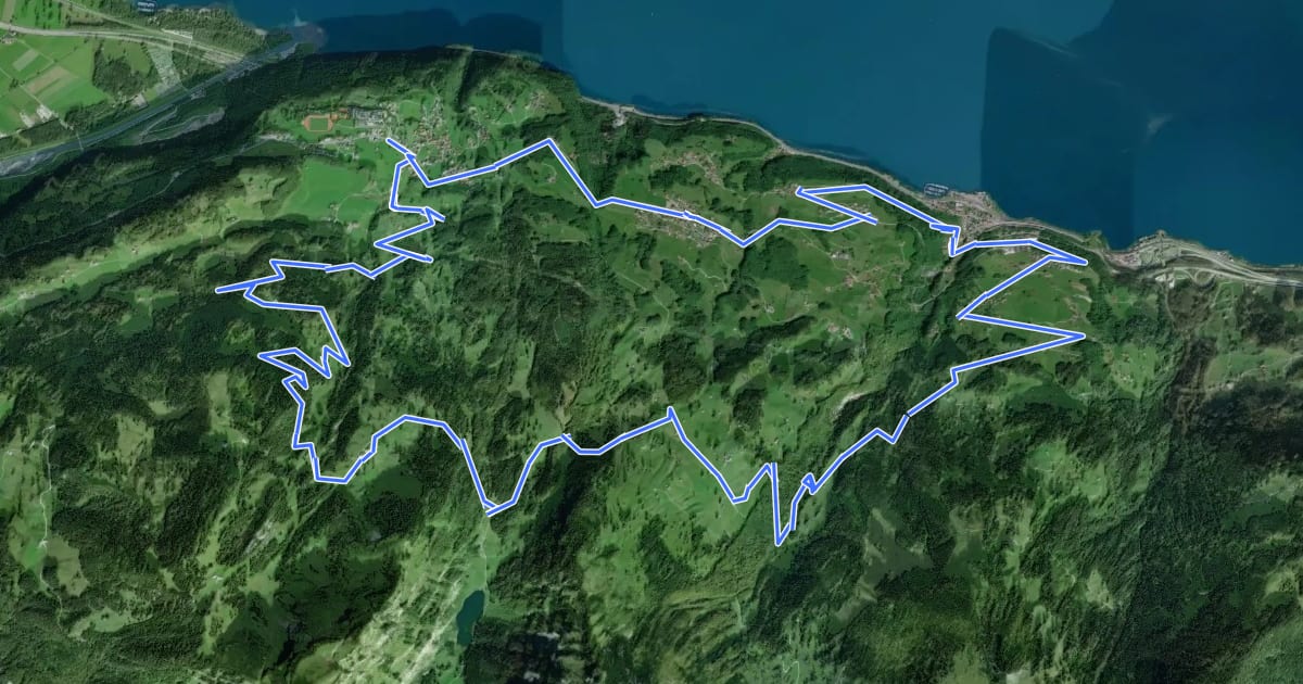 Маршрут Kerenzerberg Bike на спутниковом снимке