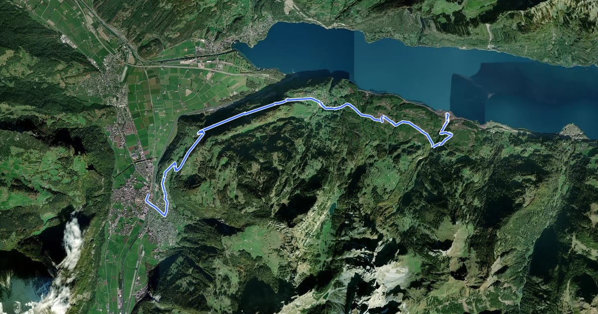 Маршрут Kerenzerberg Römerweg на спутниковом снимке