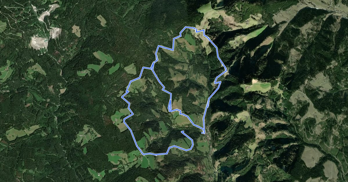 Маршрут Kern Buam Panoramawanderweg на спутниковом снимке