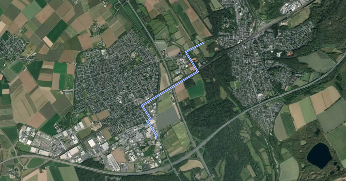 Маршрут Kerpen (41) - Kerpen (43) на спутниковом снимке