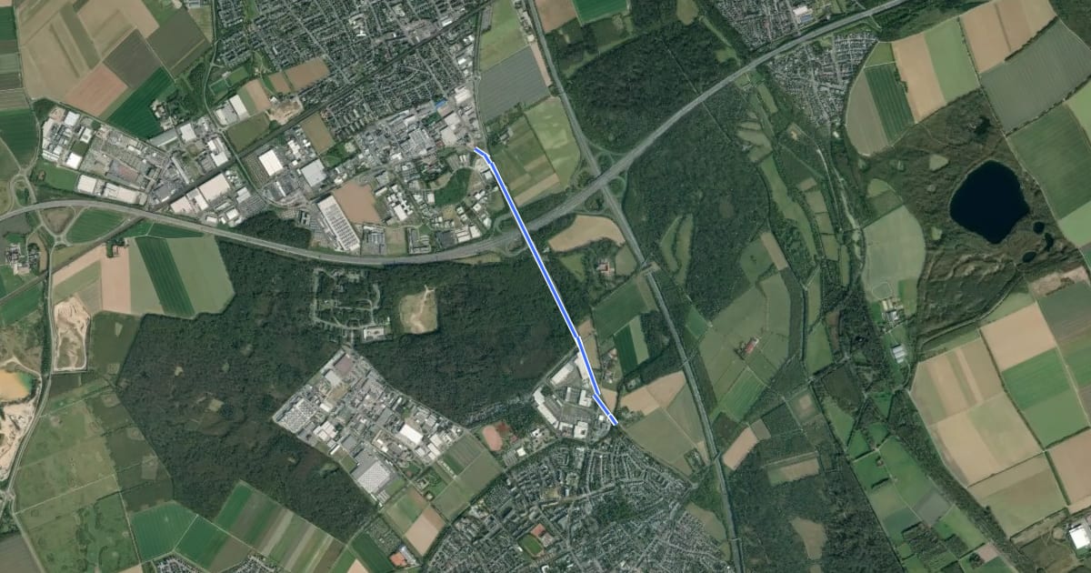Маршрут Kerpen (43) - Kerpen (45) на спутниковом снимке