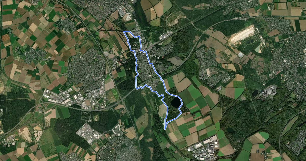 Маршрут Kerpen Rundweg K10 на спутниковом снимке